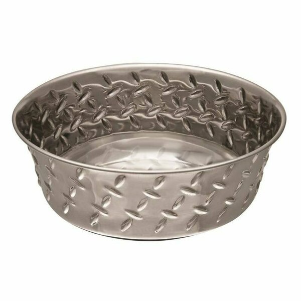 Boss Pet Loving Pets Pet Feeding Dish, L, 2 qt Volume, Stainless Steel, Metal 7256